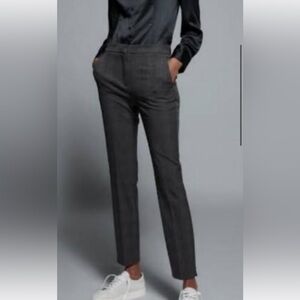 Zara Plaid Trousers with Elastic Waistband